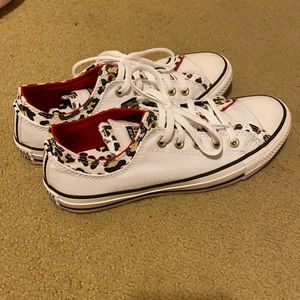Converse with Leopard print